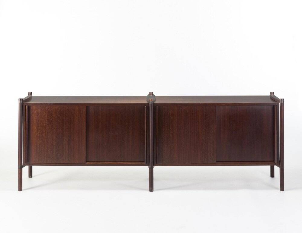 Archimede Modular Storage Unit in Wood attributed to Hirozi Fukuoh for Gavina, 1962