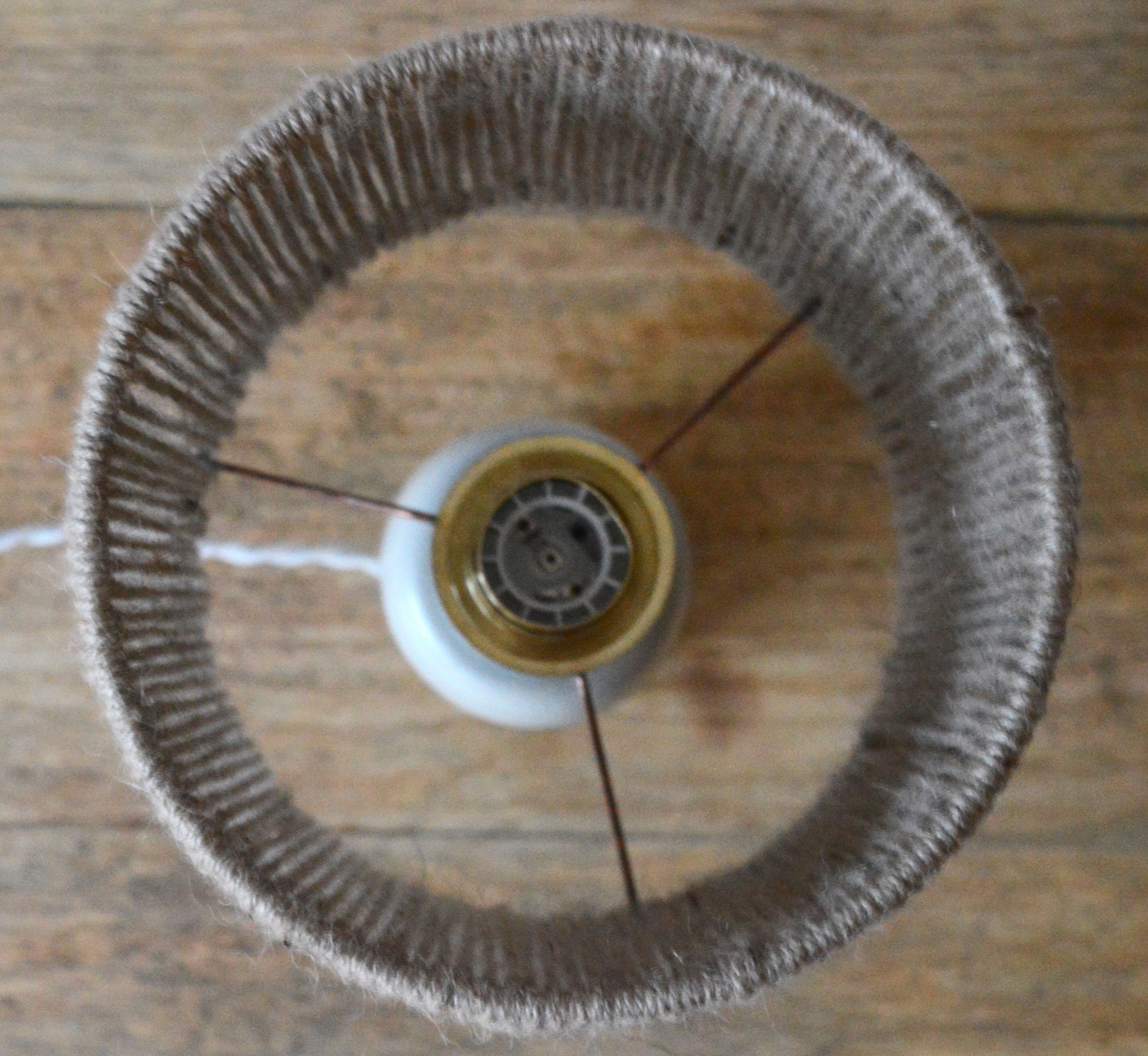 Rope and sandstone lamp