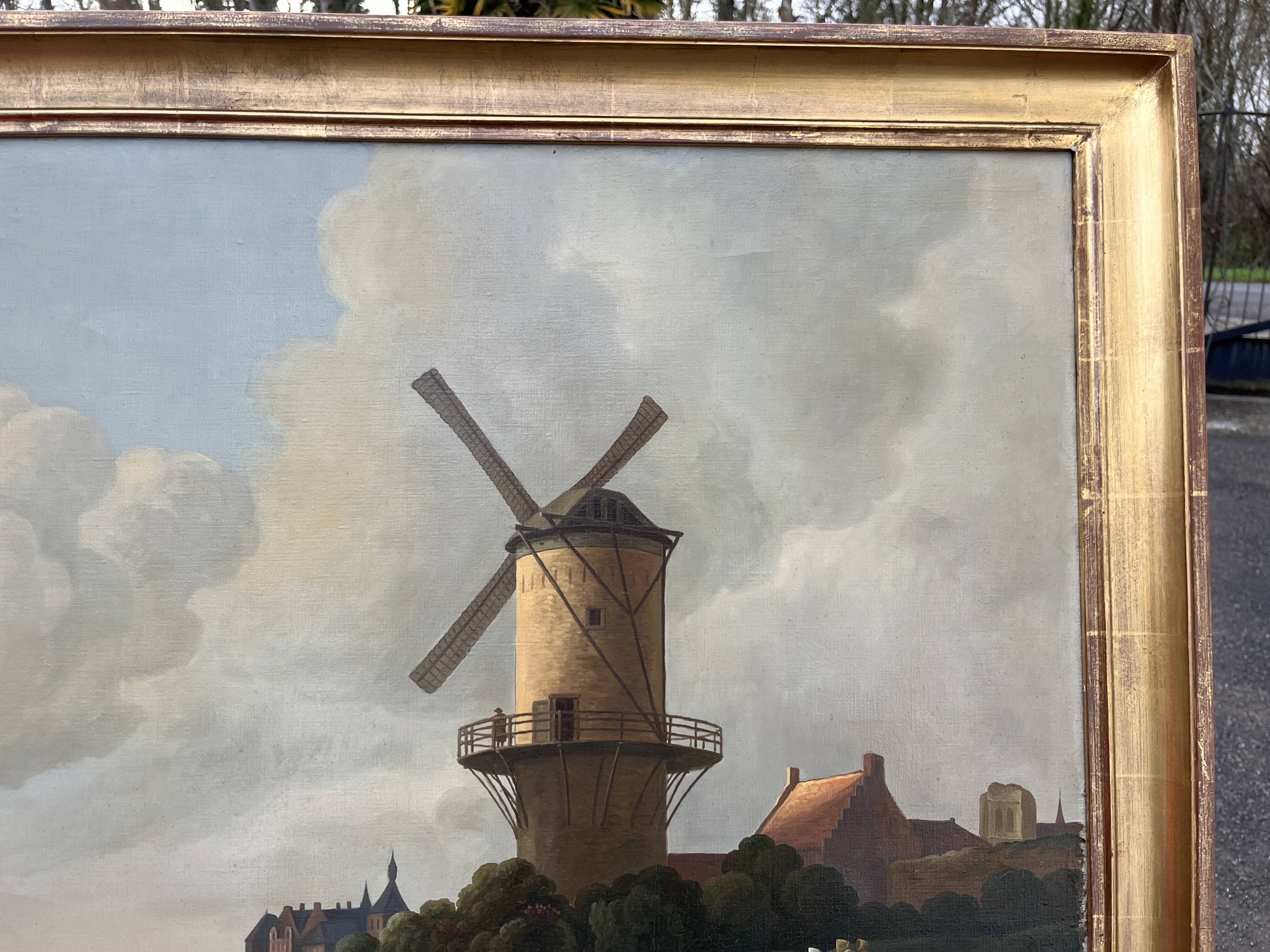 Large 19th-century painting after The Mill at Wijk bij Duurstede by Jacob van Ruisdael.