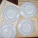 Set of 4 vintage Limoges porcelain oyster plates from France