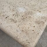 Travertine coffee table, Angelo Mangiarotti, Italy, 1970s