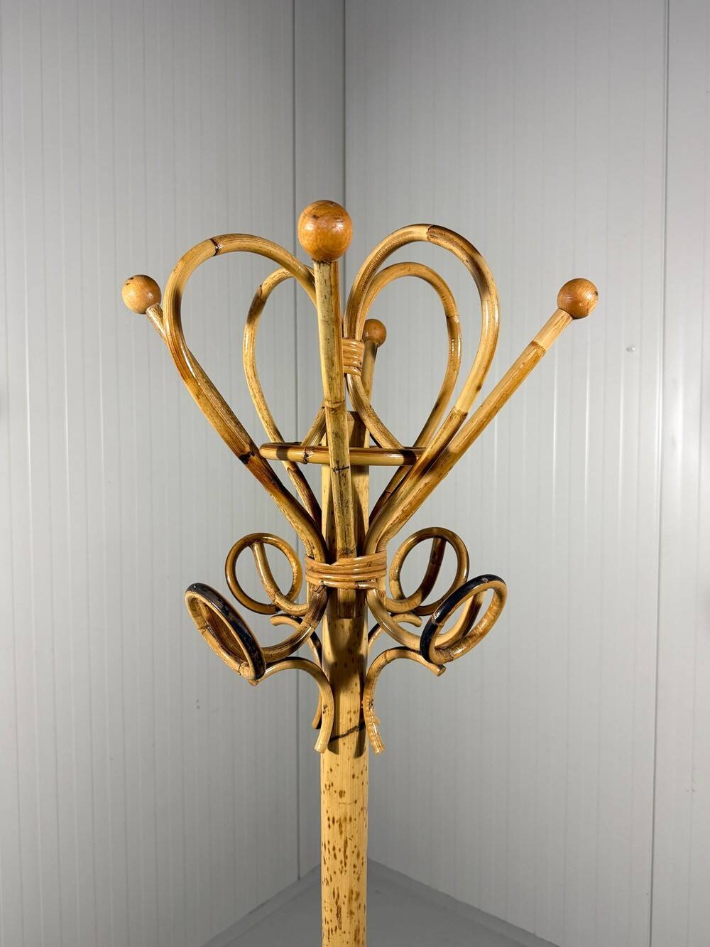 Rattan standing coat rack 1960’s