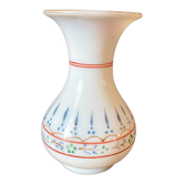 Baluster vase in opaline real enamelled decorations nineteenth century