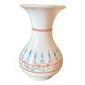 Vase balustre en opaline véritable décors émaillé XIX° siècle