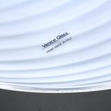 Vintage blue swirl murano pendant lamp Venice glass Italy 1980s