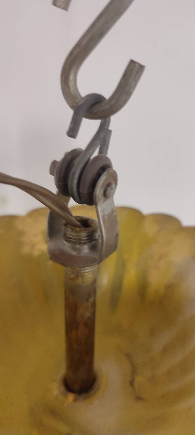 Crystal ceiling lamp. Spain, 1960s.