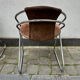 6 vintage chrome and suede design chairs