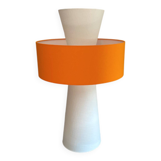 Intense orange furniture lamp Lamp'cône