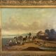 Old Painting French School Marine Port 19th Century Gaultier