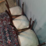 Trois chaises en acajou style Louis XVI