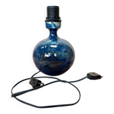 Blue glazed ceramic lamp base – Spain, mid 20th century