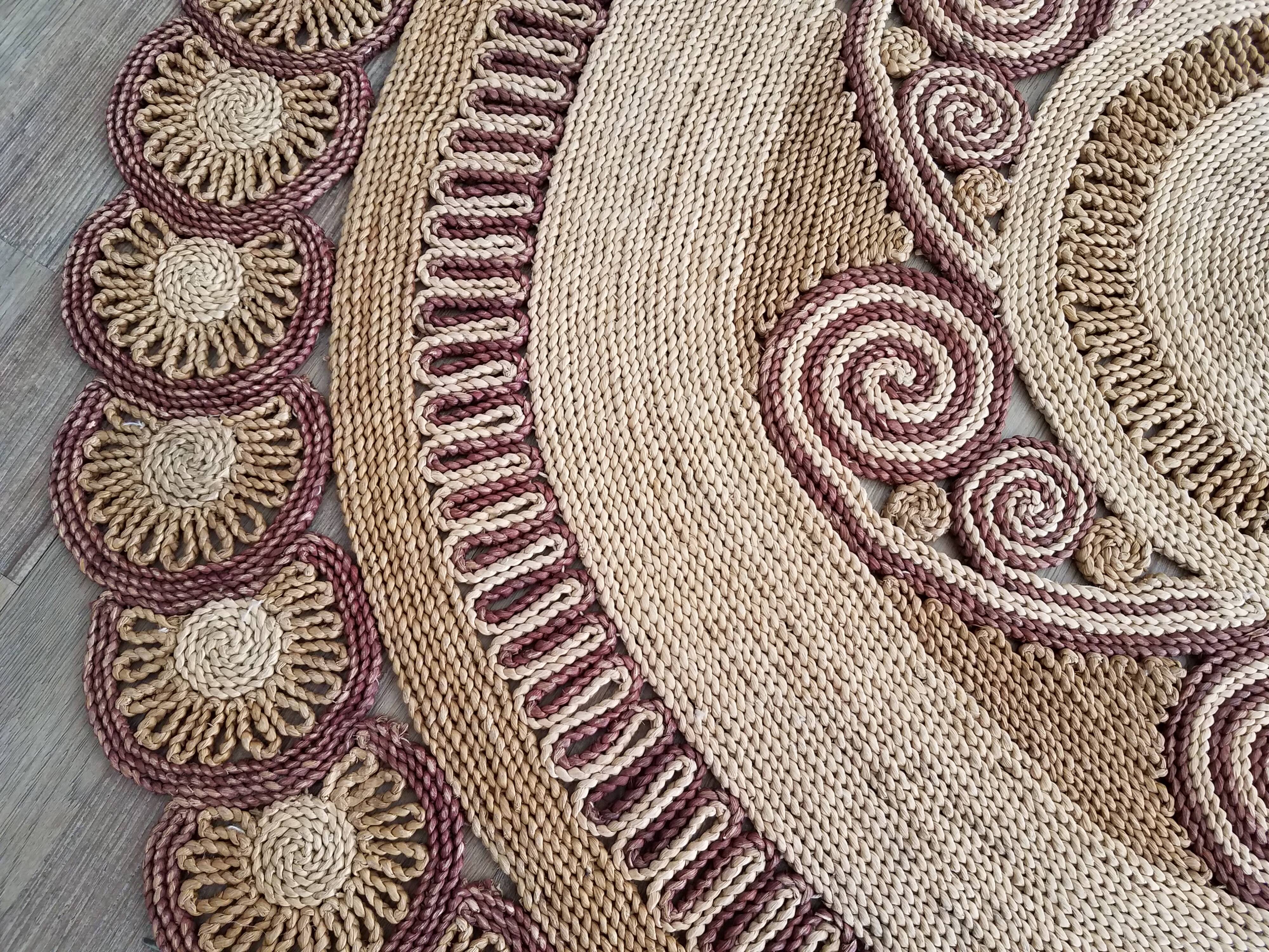 Vintage natural fibre rug