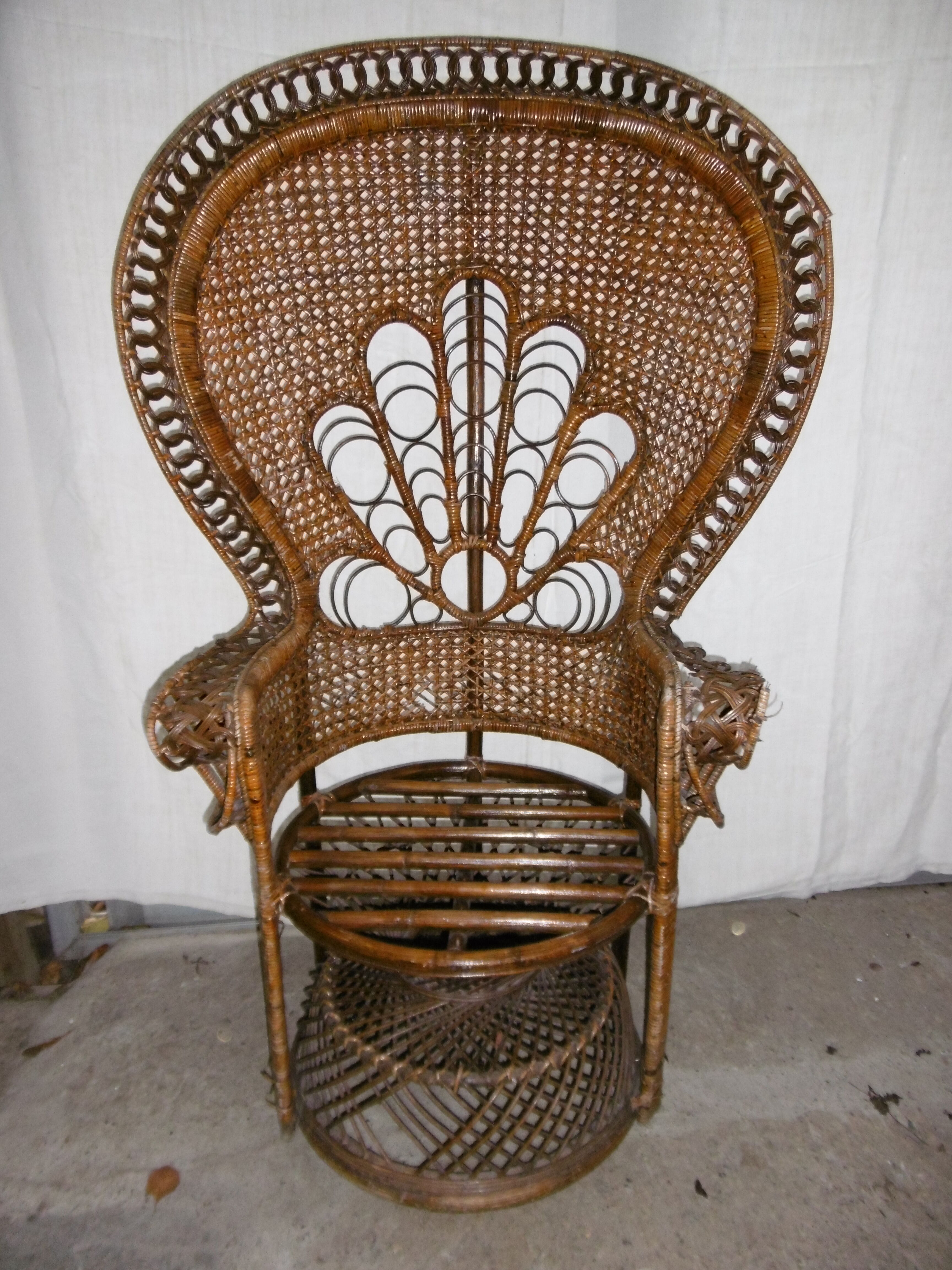 Fauteuil "Emmanuelle " en rotin