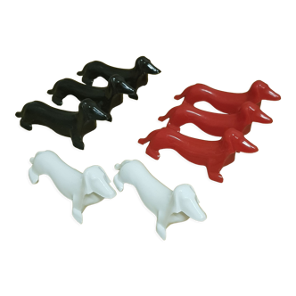 Plexiglass sausage dog cutlery rests