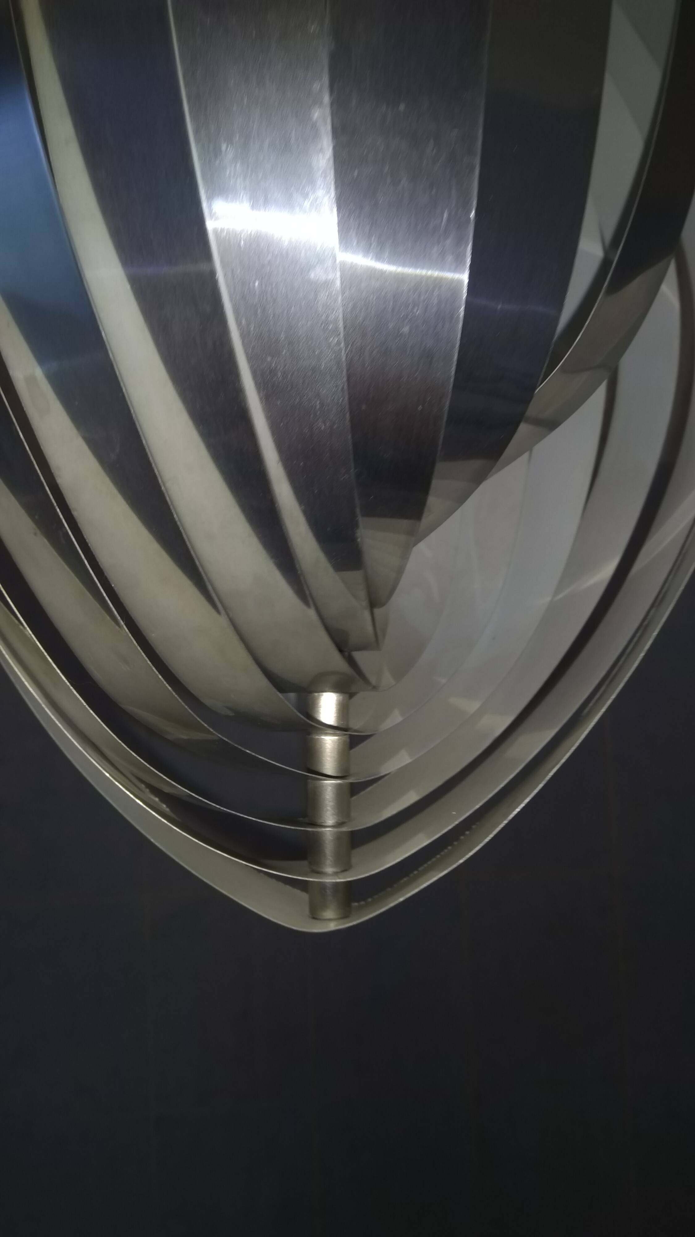 Suspension lustre spiral Henry Mathieu 1970 Space age helicoidal
