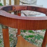 Empire style pedestal table with marble top