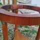 Empire style pedestal table with marble top