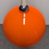 Orange opaline ball pendant light, 1960s-70s