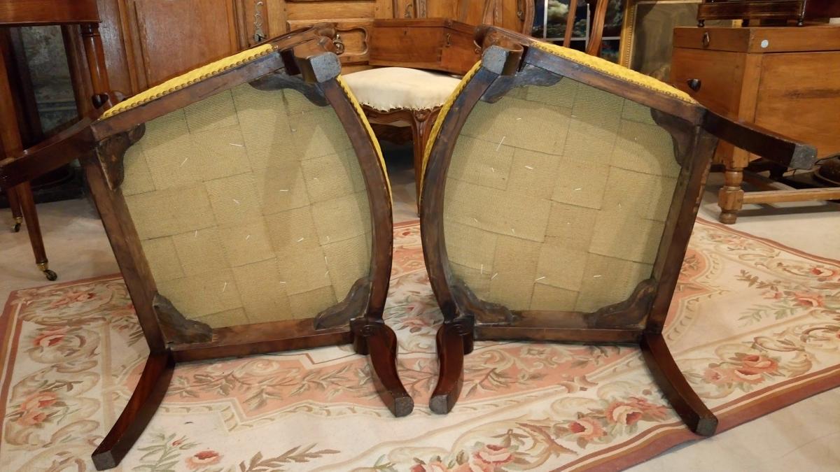 Pair of lacrosse XIX mahogany chairs