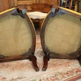 Paire de fauteuils en acajou à crosse XIX°