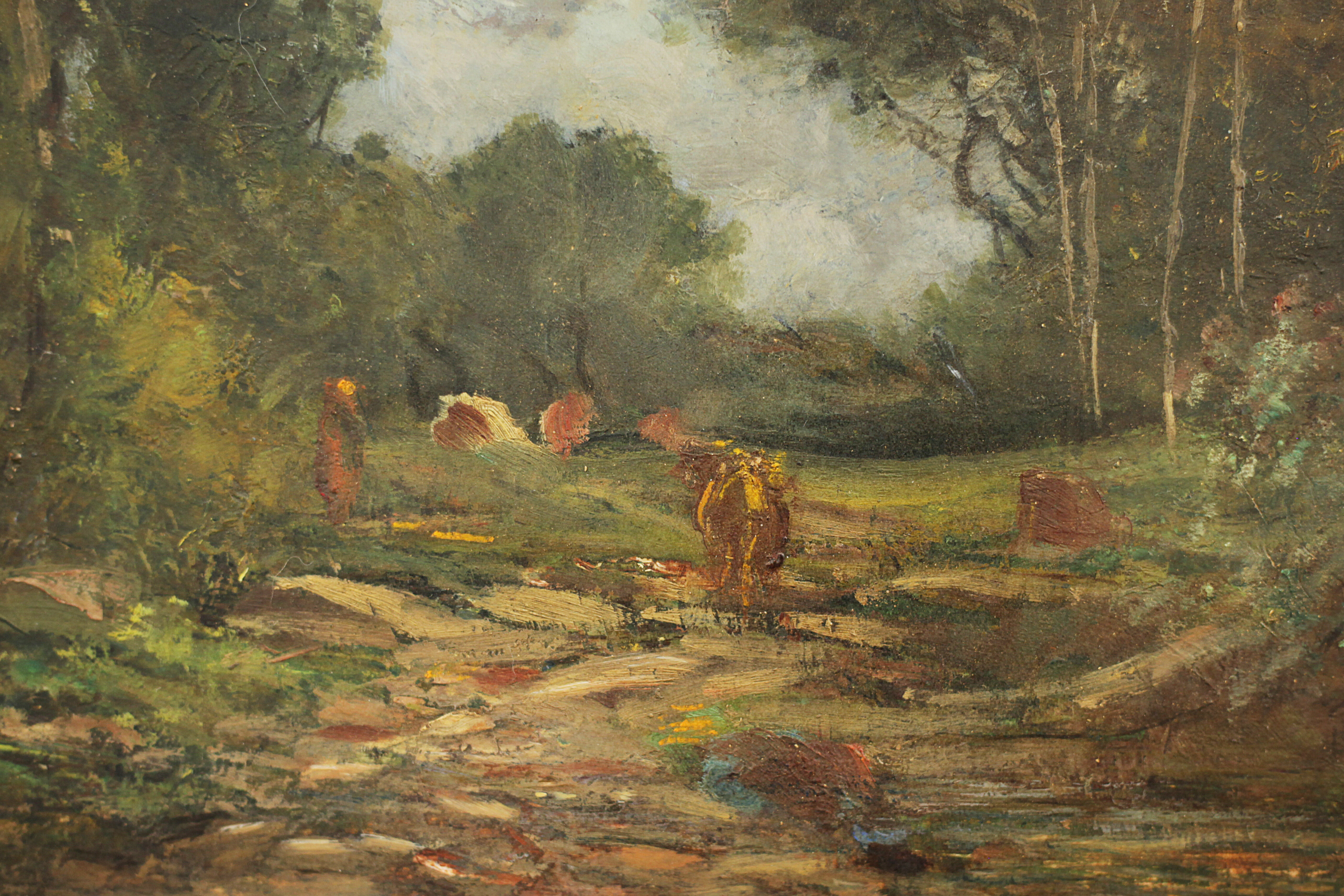 Un chemin avec des vaches Vittorio Bussolino (Turin 1853-1922)