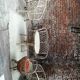 Set living room armchairs sofa, table and seamstress in vintage rattan