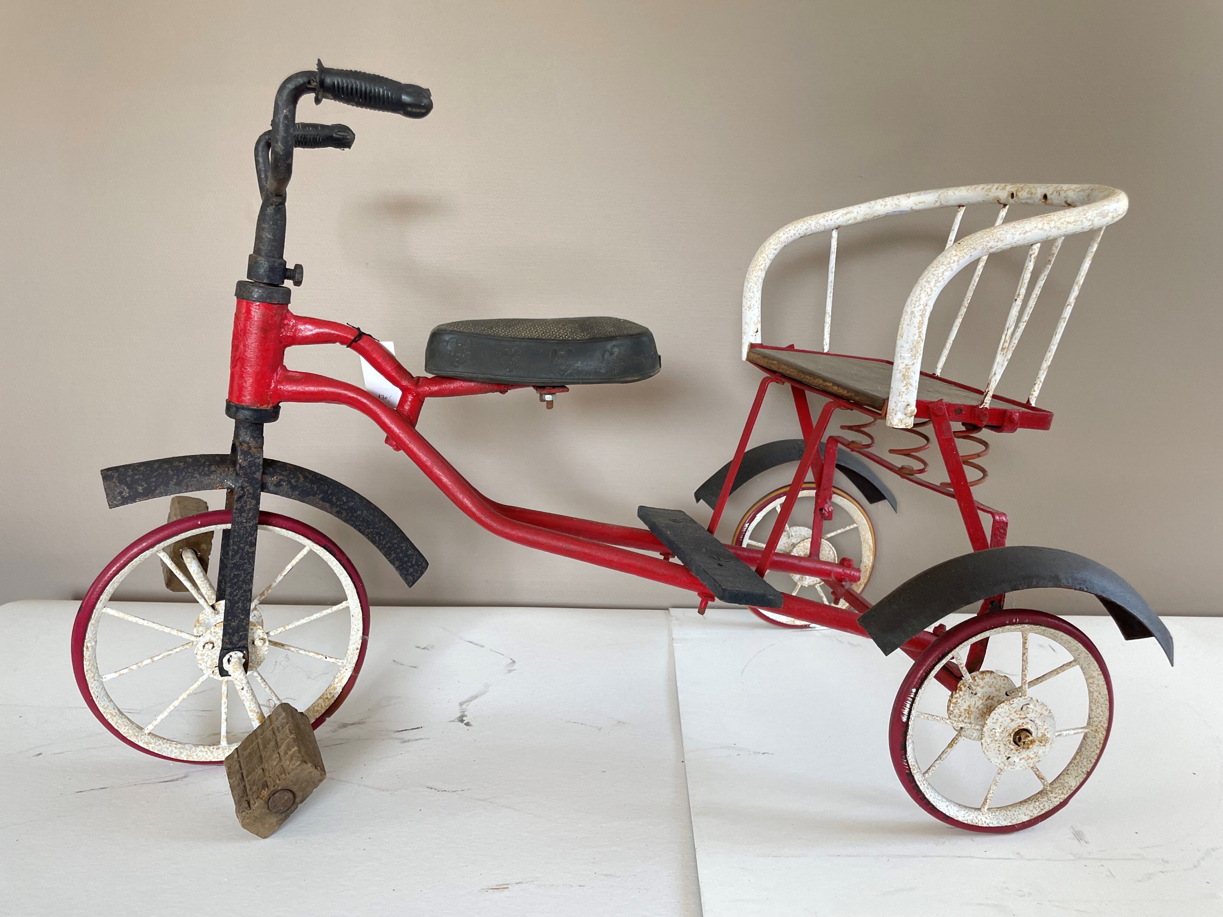 Old two-seater tricycle