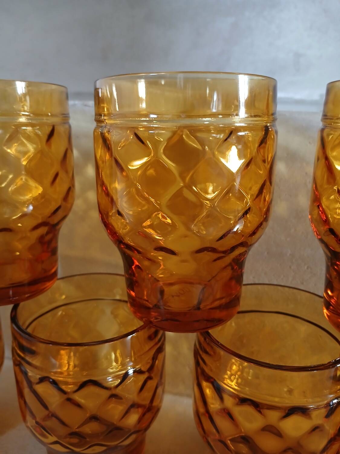 7 vintage water glasses "Pernod S.A."