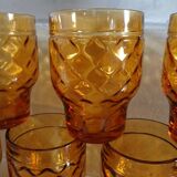 7 vintage water glasses "Pernod S.A."