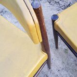 Set of 4 Scandinavian rosewood chairs from the 50s