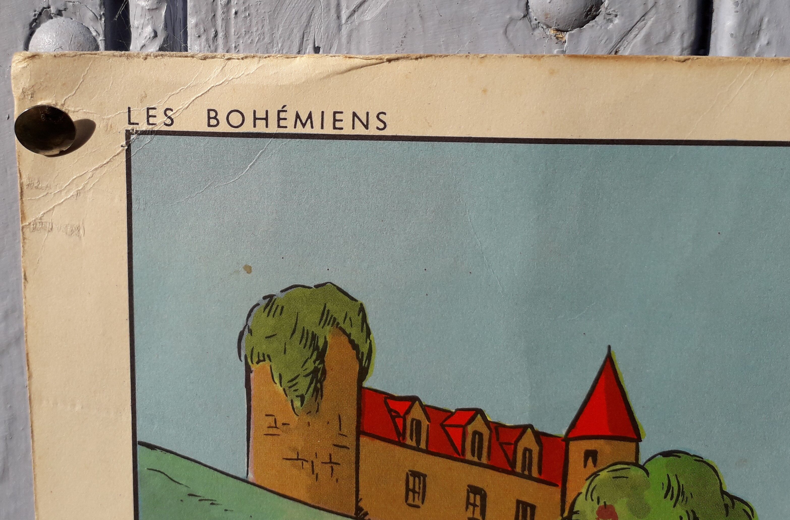 Rossignol school poster on holiday by the sea and gypsies