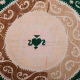 Hand knotted rug, vintage Turkish rug 125x132 cm