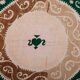 Hand knotted rug, vintage Turkish rug 125x132 cm