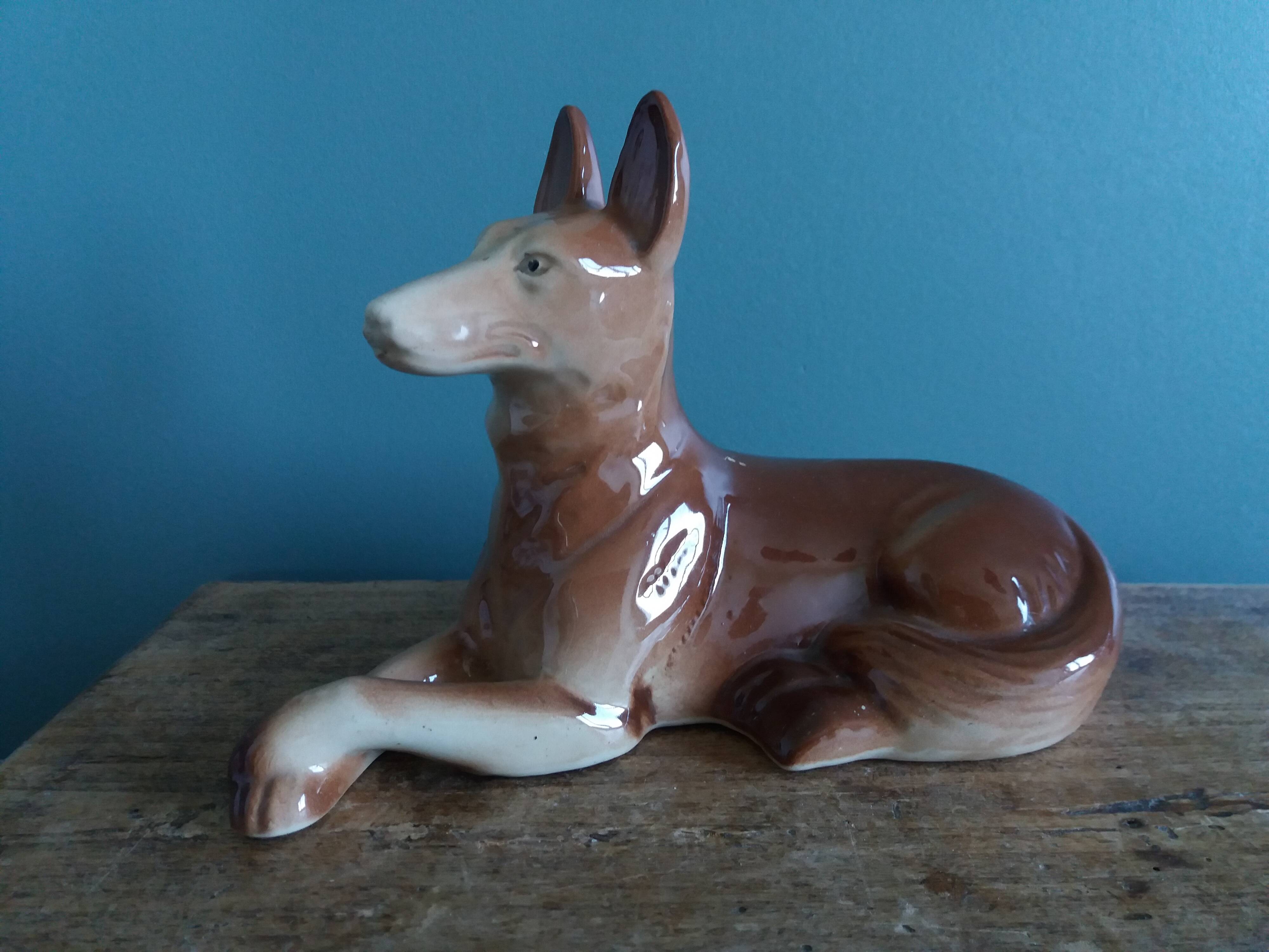 Saint Clement earthenware dog