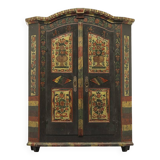 Folk art painted bridal wardrobe