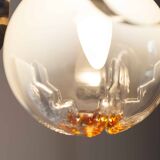 Murano glass globe pendant light, Maazzega edition, Italian design