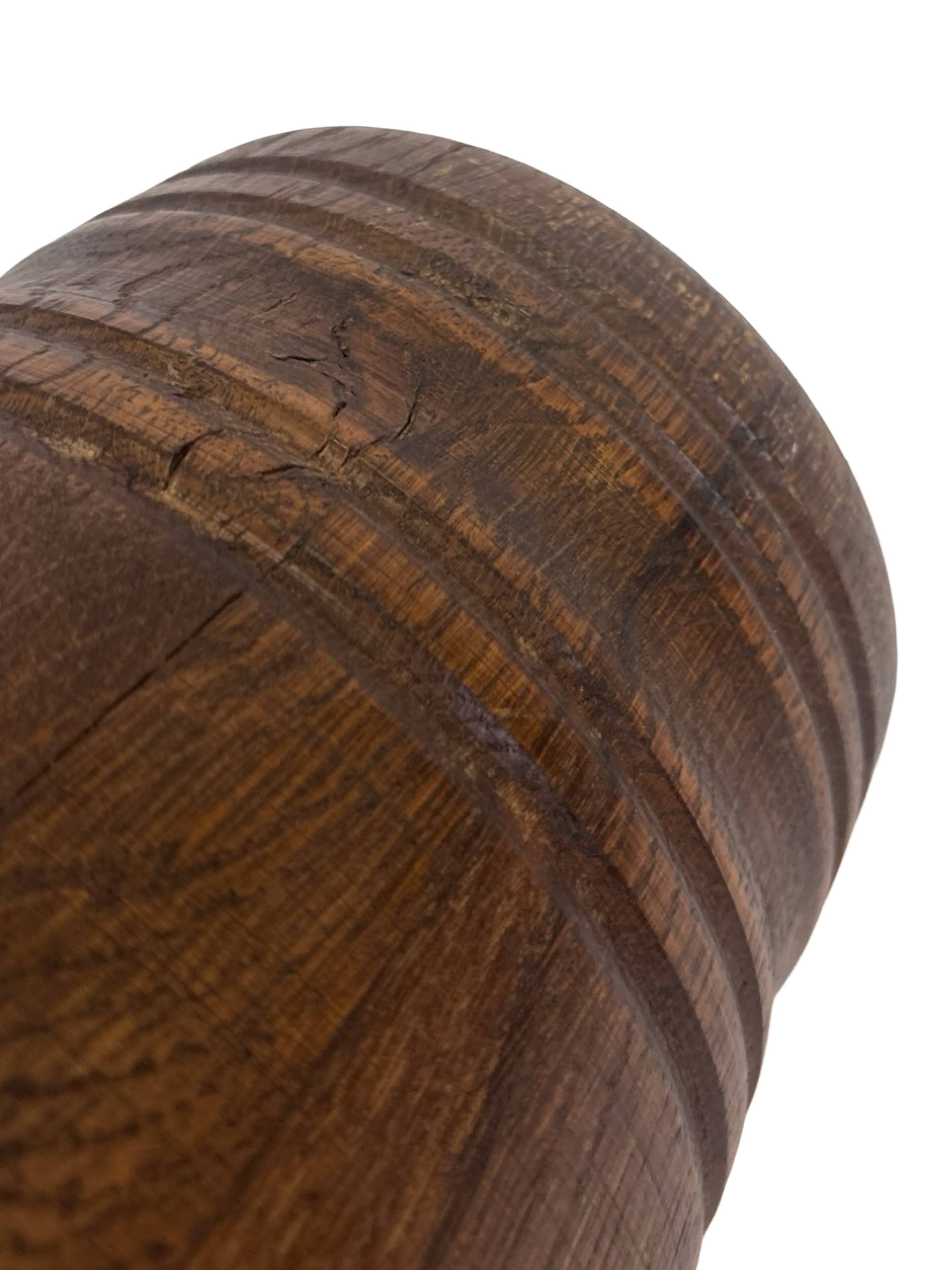 Vintage umbrella stand - holder oak basket storage design 60's minimalist