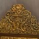 Mirror pediment nineteenth Neo classical decoration antique character brass on wood