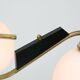 Mid-Century Modern Italian Brass and Opaline Chandelier, 1960