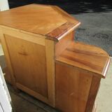 Superb corner cabinet in solid walnut, very good quality