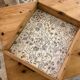 Vintage solid wood desk, 2 drawers