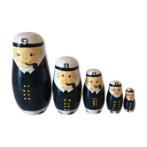Poupées russes vintage capitaine marin 1980