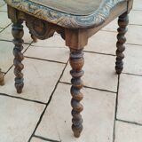 Paire de chaises brutaliste alsaciennes ancienne