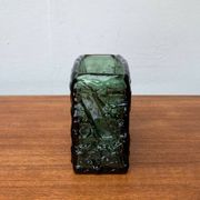Swedish brutalist glass vase from the mid-century by Göte Augustsson for Ruda, 1960s.
