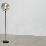 XL glass shade floor lamp