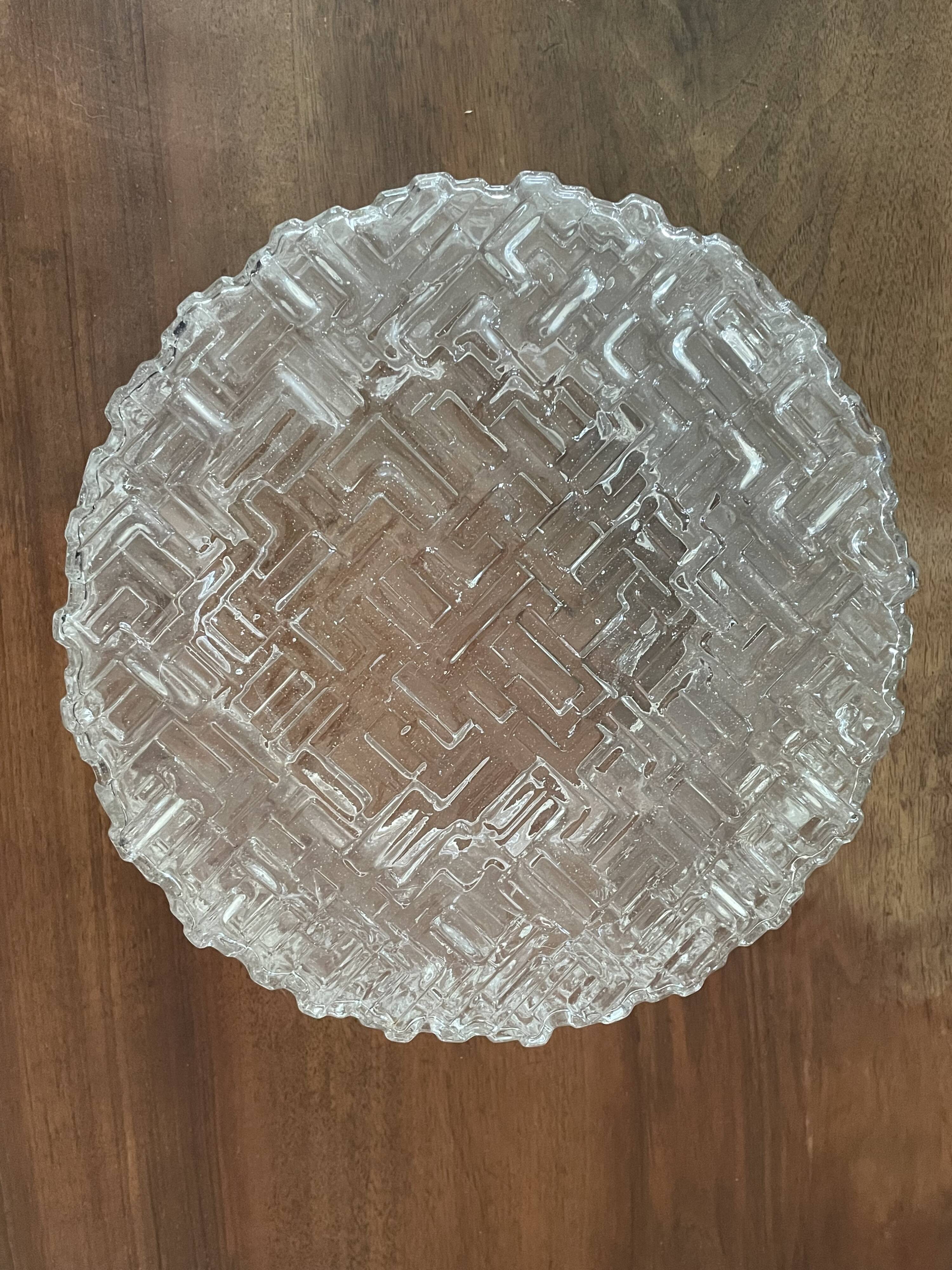 Round vintage glass ceiling light 24cm
