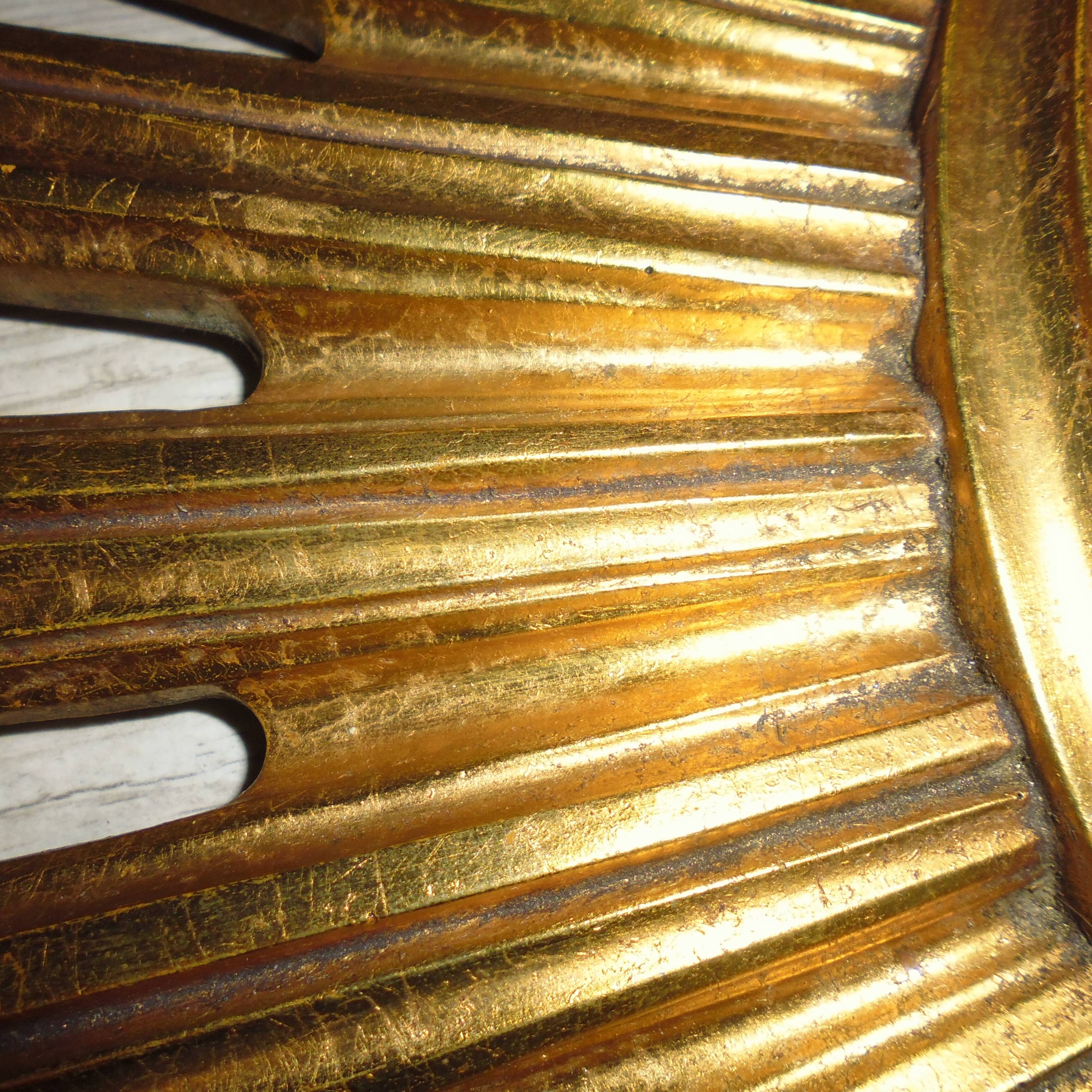 Golden witch sun mirror 70s / 58 cm