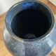 Thick blue ceramic vase