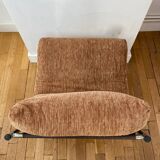 Beige and chrome armchair