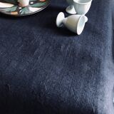 Black tinted hemp harvest tablecloth